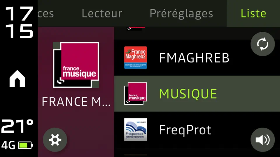Capture d'écran de Dacia Media Control sur iPhone 4