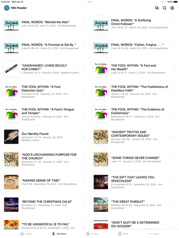 Screenshot #5 pour First Baptist Church Ponder