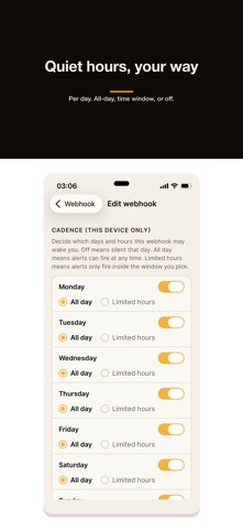 Webhook Notifier iPhone screenshot