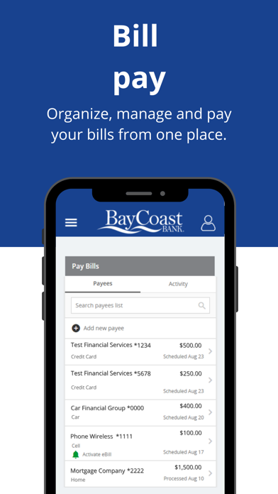 BayCoast Bank Business Mobile Screenshot
