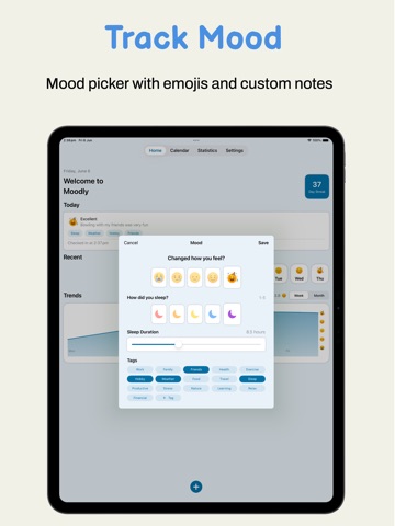 Moodly: Mood Tracker ipad screenshot 4