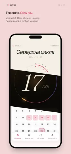 Скриншот SCycle - Календарь месячных на iPhone 4