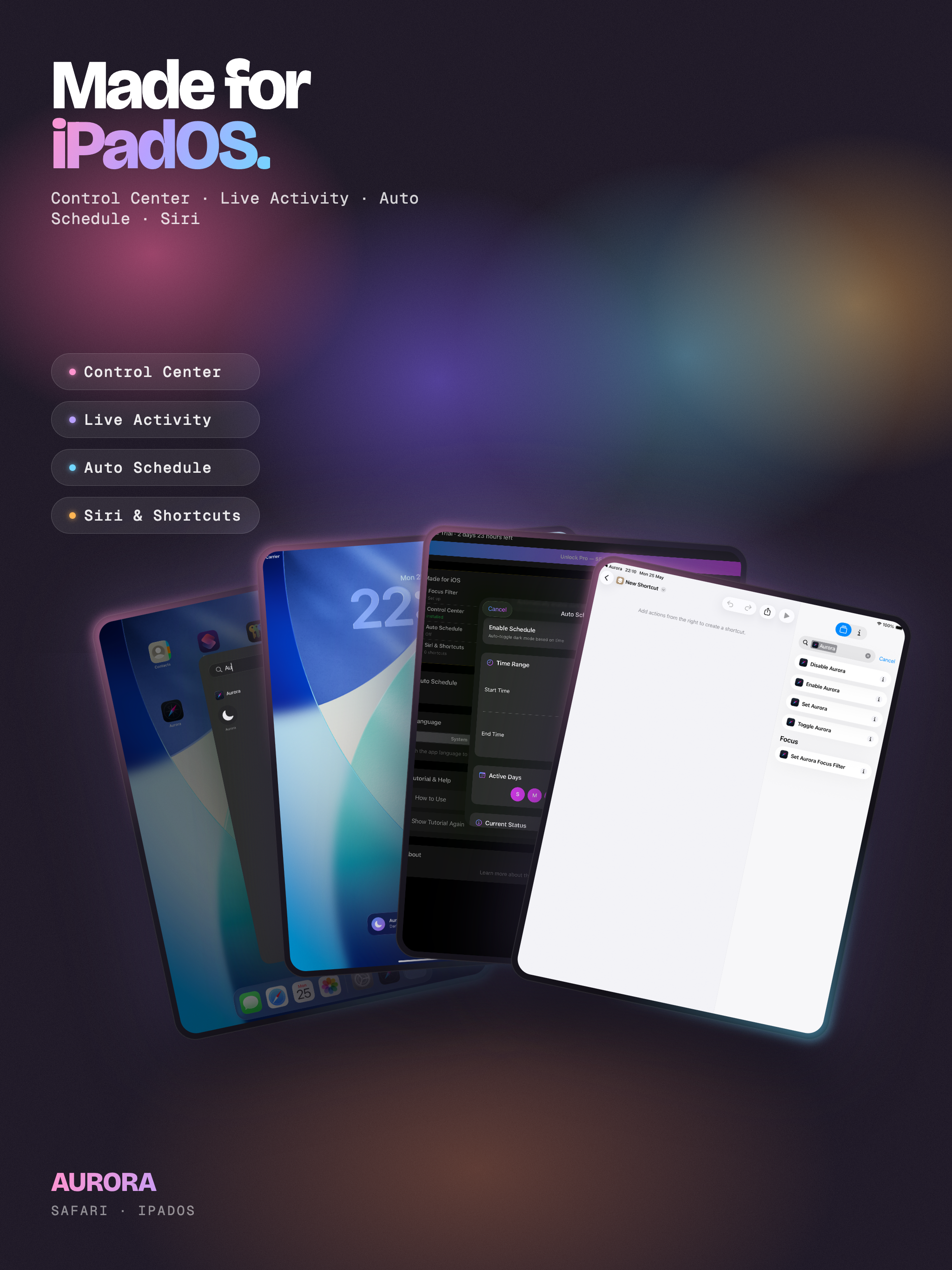 Aurora: Safari Dark Themes