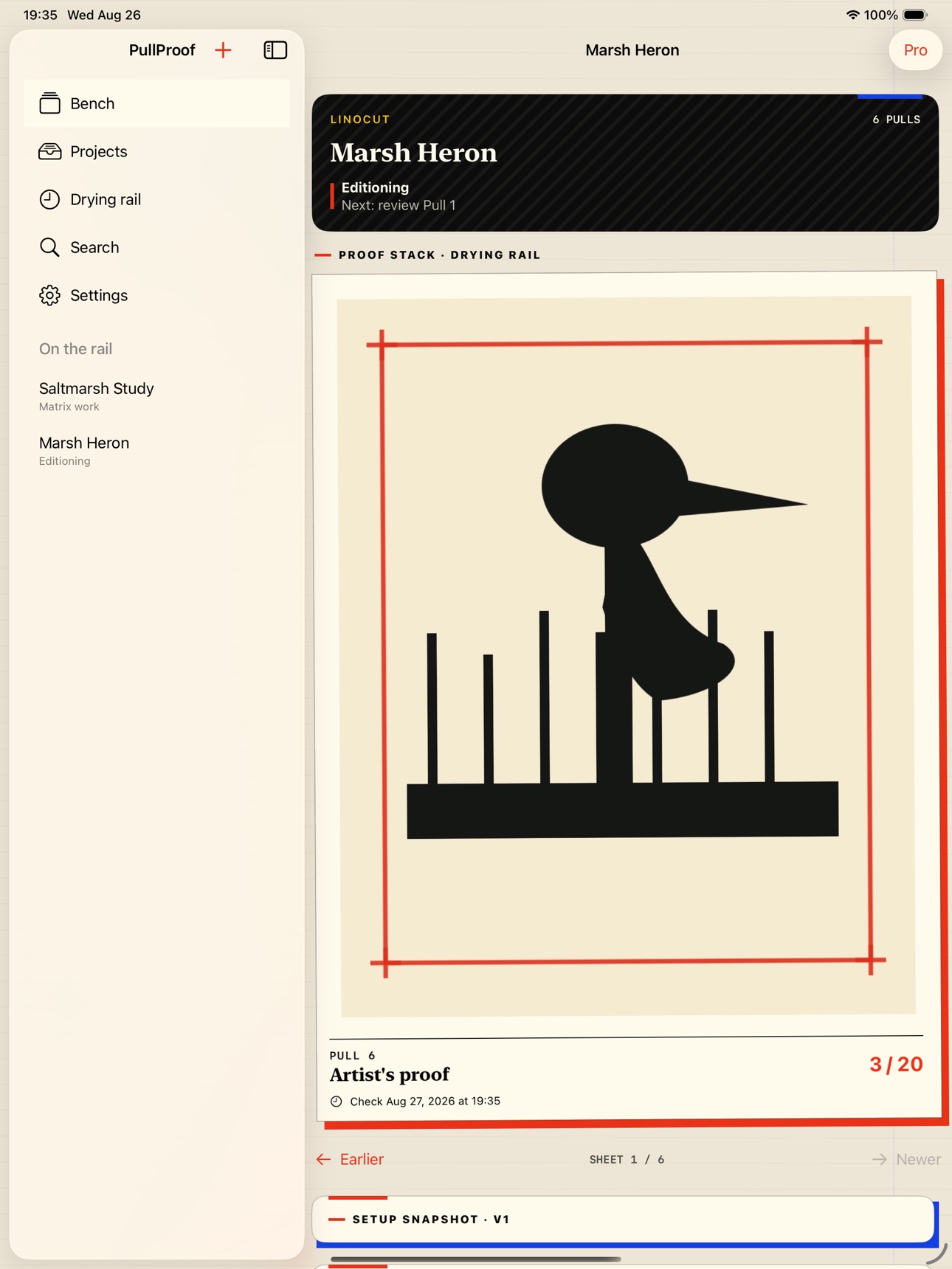 Screenshot 9 of PullProof: Printmaking Log
