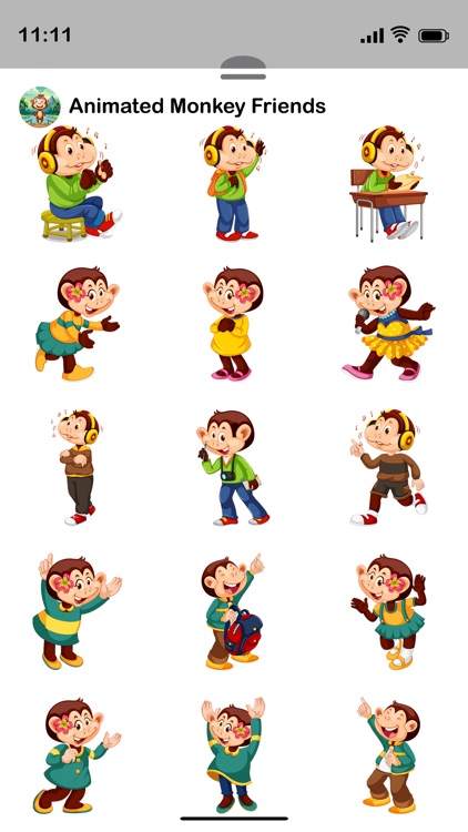 Animated Monkey Friends