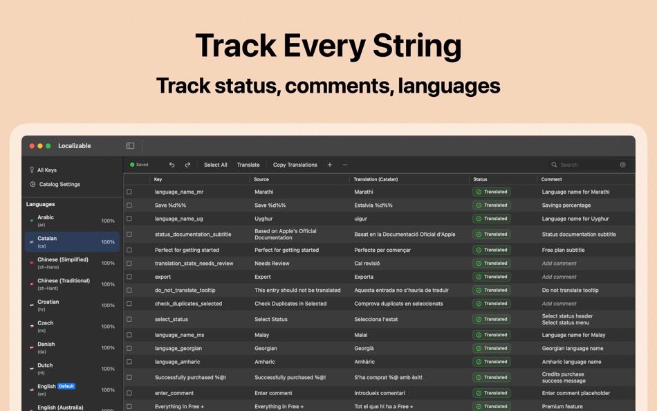 #2. Xlocalize – AI String Catalog (macOS) بواسطة: Develak