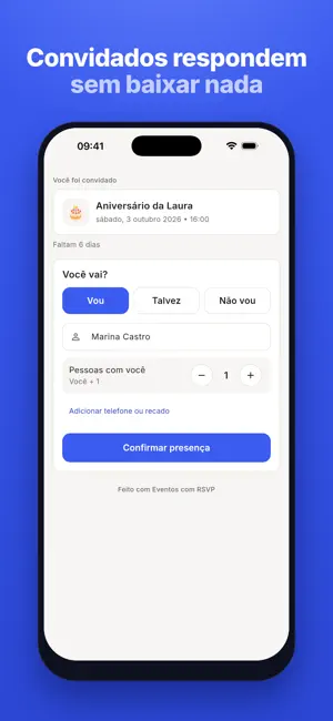 Confirmação de Presença: RSVP screenshot 2
