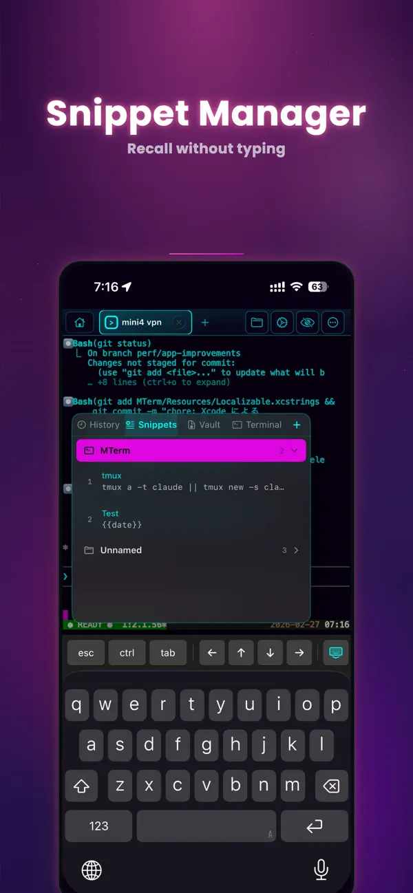 #4. MTerm - SSH Terminal (iOS) Ved: kazuki oinuma