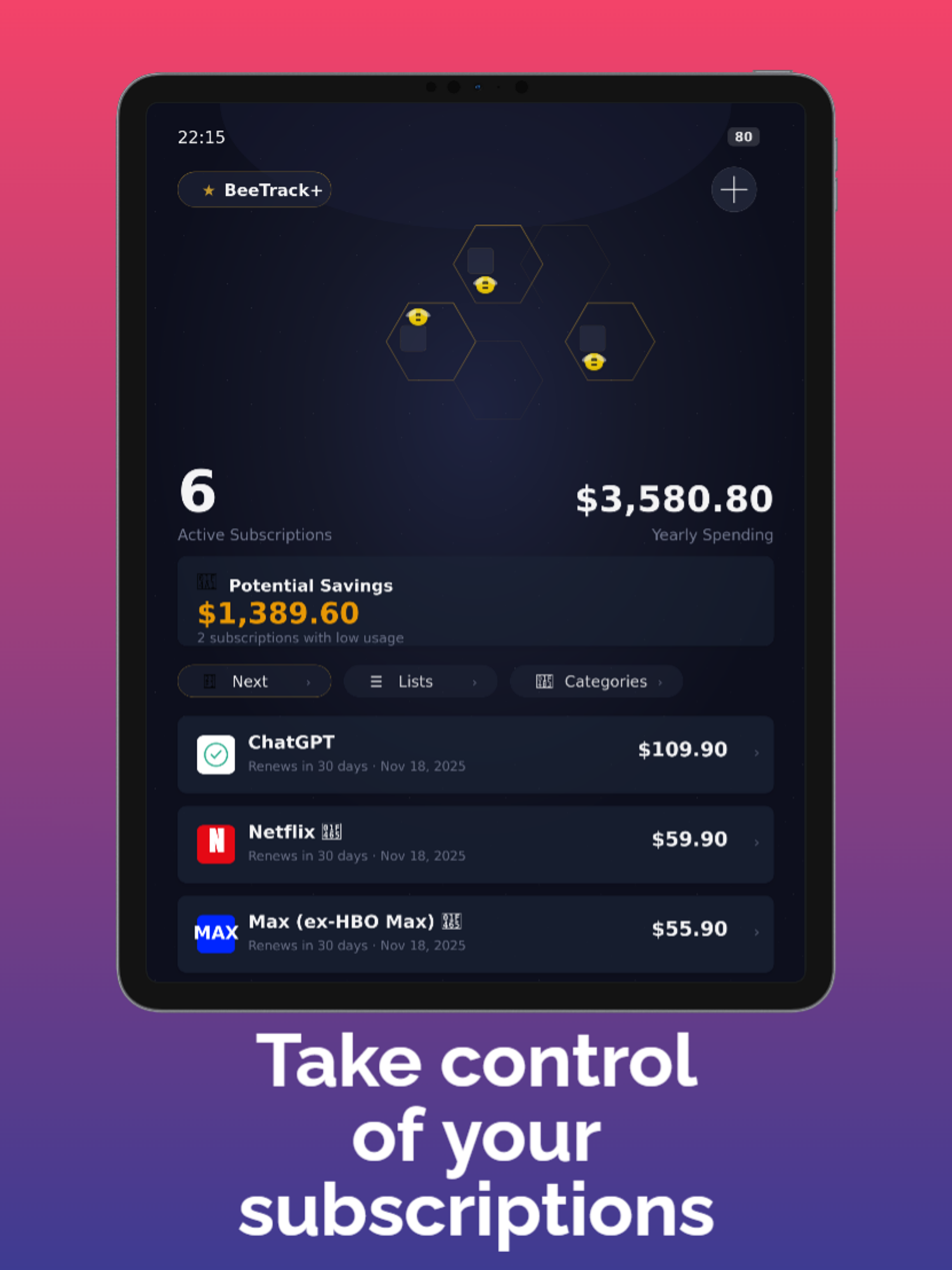 BeeTrack - Subscriptions