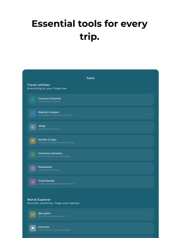 Globe Trip: Travel Memories iPad screenshot