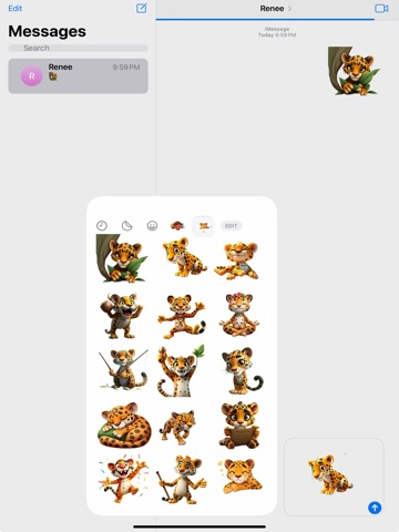 Jungle Jaguar Stickers iPad screenshot