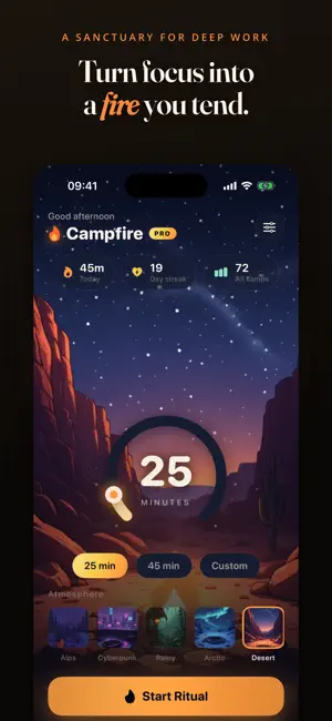Campfire OS: Focus Timer screenshot 1