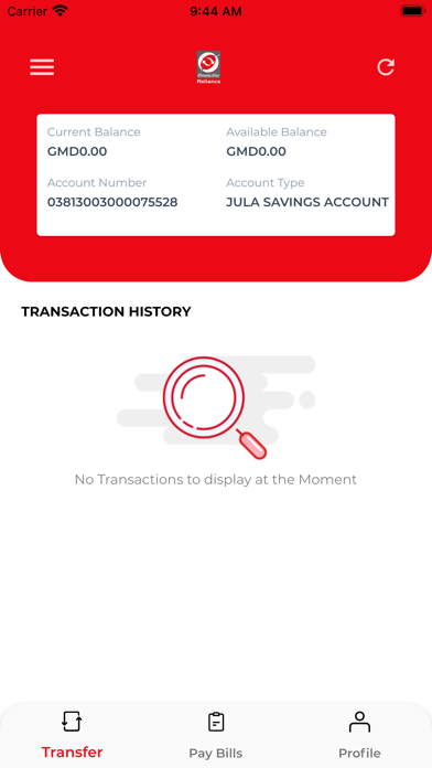 Reliance Financial Services Screenshot