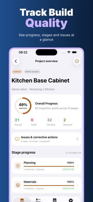 WoodCheck: Carpentry Checklist screenshot