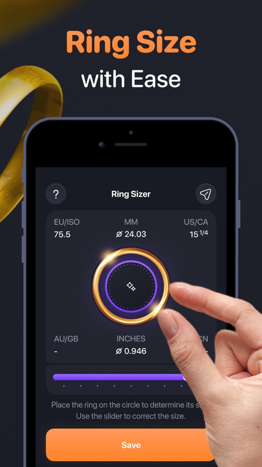 #1. Ring Sizer: Measuring Tool App (iOS) By: Francis Flores