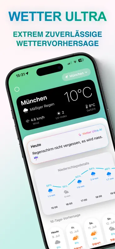 Wetter Ultra - Regen & Widgets screenshot 1 of 7