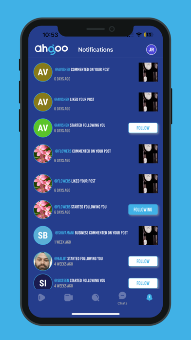 Ahgoo iPhone screenshot 7 - Social Networking app