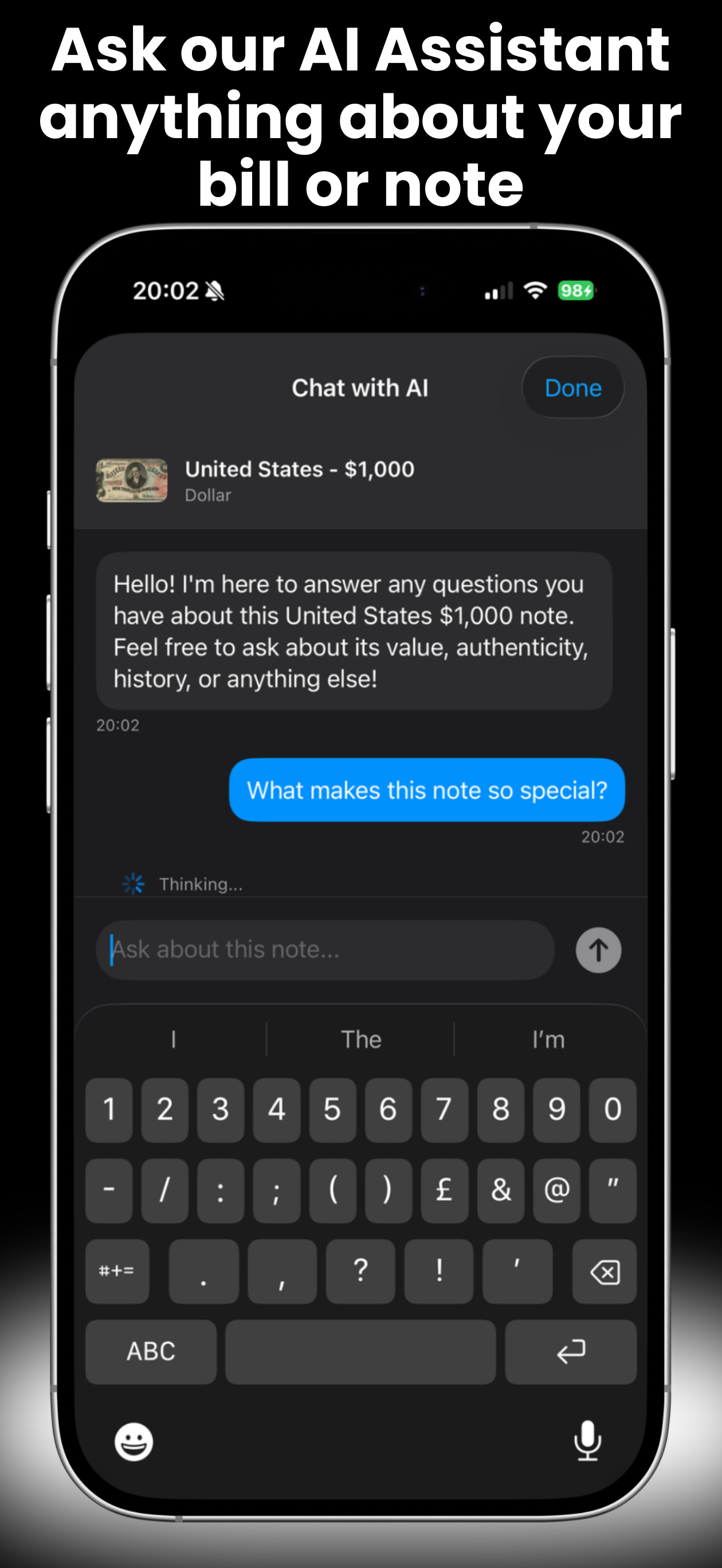 Bank Note Identifier & Scanner
