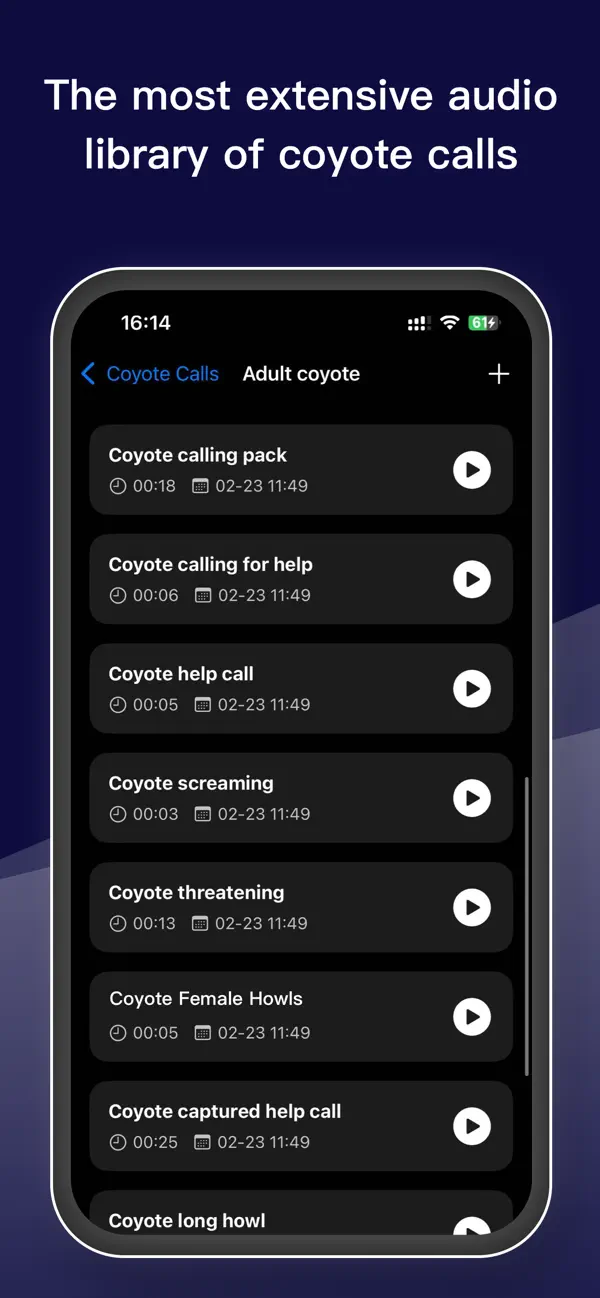 Screenshot #2 pour Coyote Call Player for hunting
