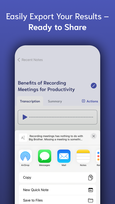 VoiceNotes: speech to text Screenshot