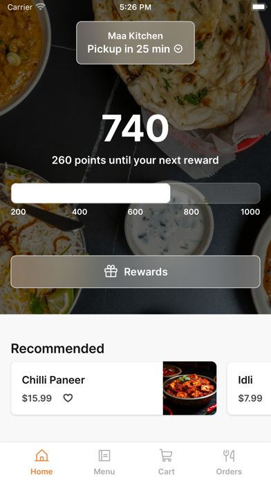 Maa Kitchen Indian Restaurant iPhone screenshot 1 - Food & Drink app