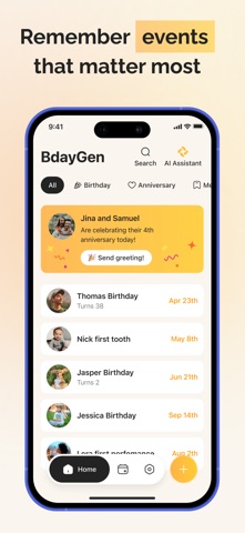 BdayGen: Birthday Reminder screenshot