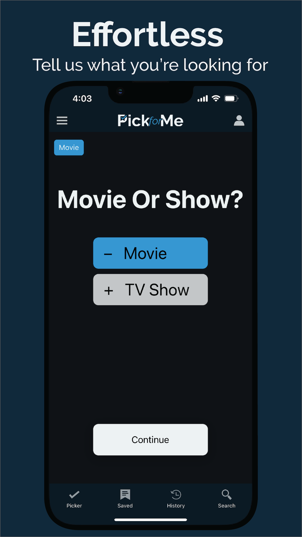 PickforMe - Movies & Shows