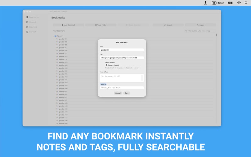 Bookmark Bar – Multi Browser screenshot