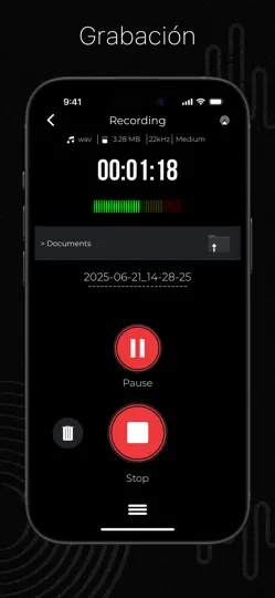 Captura de pantalla de Grabador De Audio Y Editor en iPhone 3