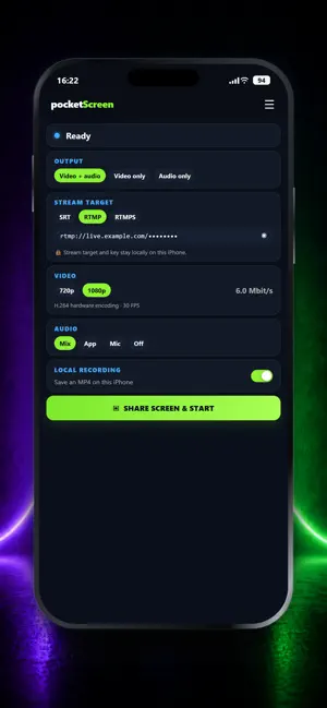 pocketScreen screenshot 1