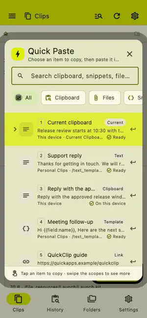 QuickClip - Copy Paste Manager screenshot 1