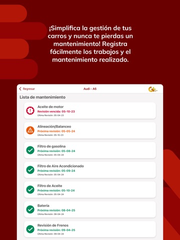 Garage Plus iPad screenshot
