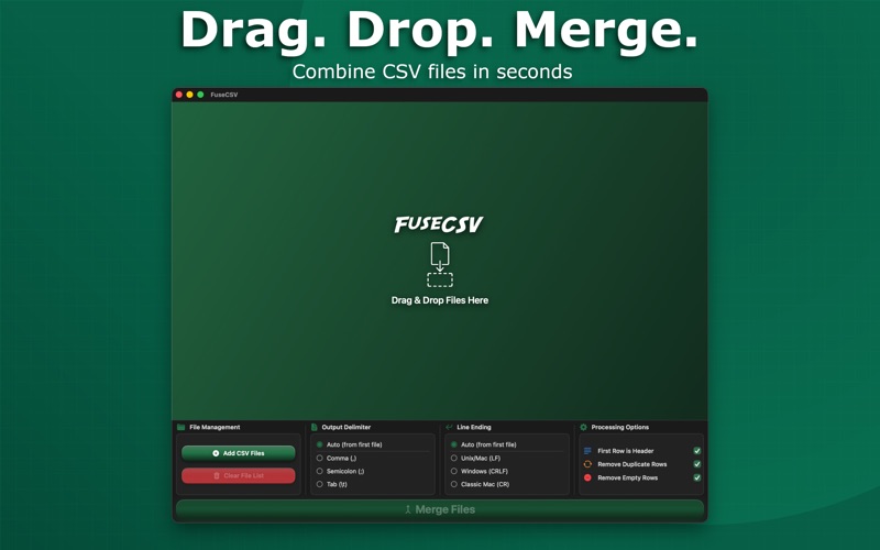 FuseCSV app screenshot