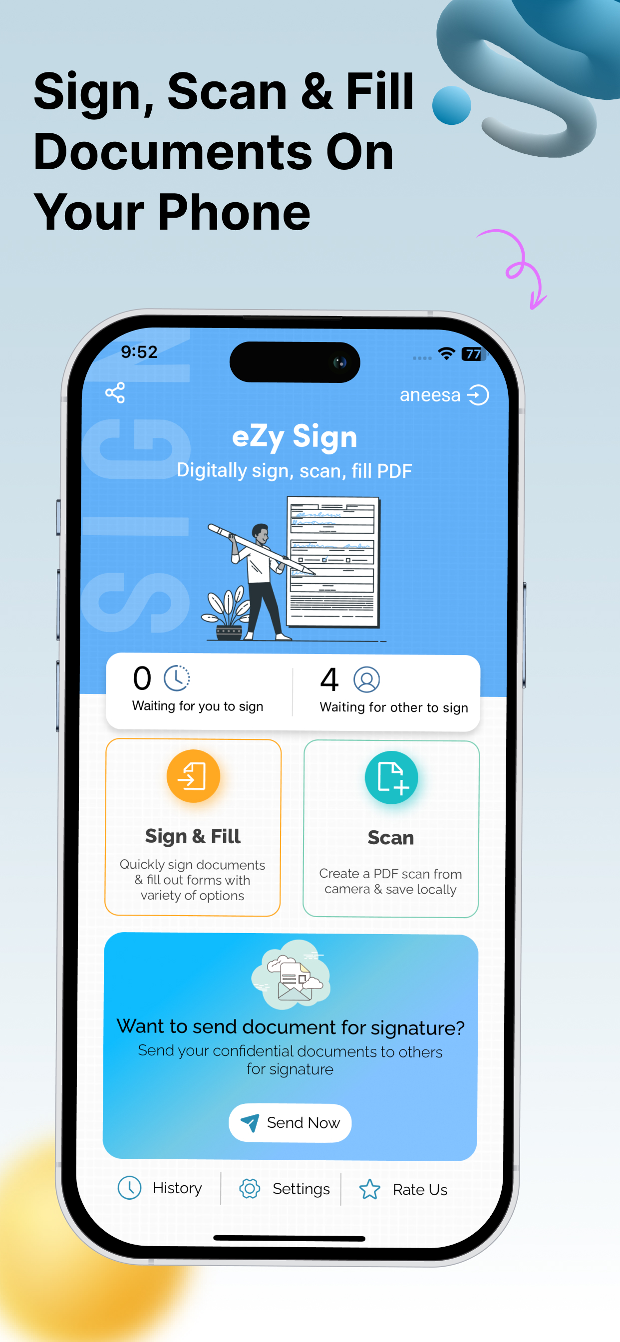 eZy Sign,Scan & Fill Documents