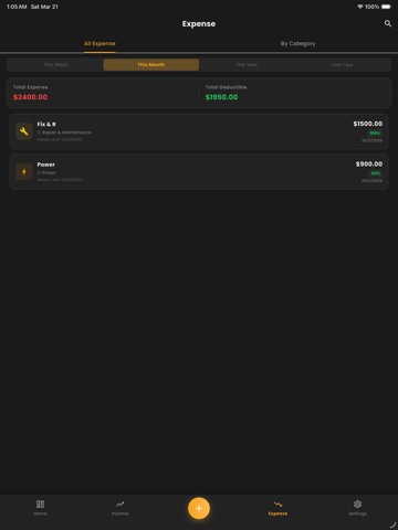 TAXit iPad screenshot