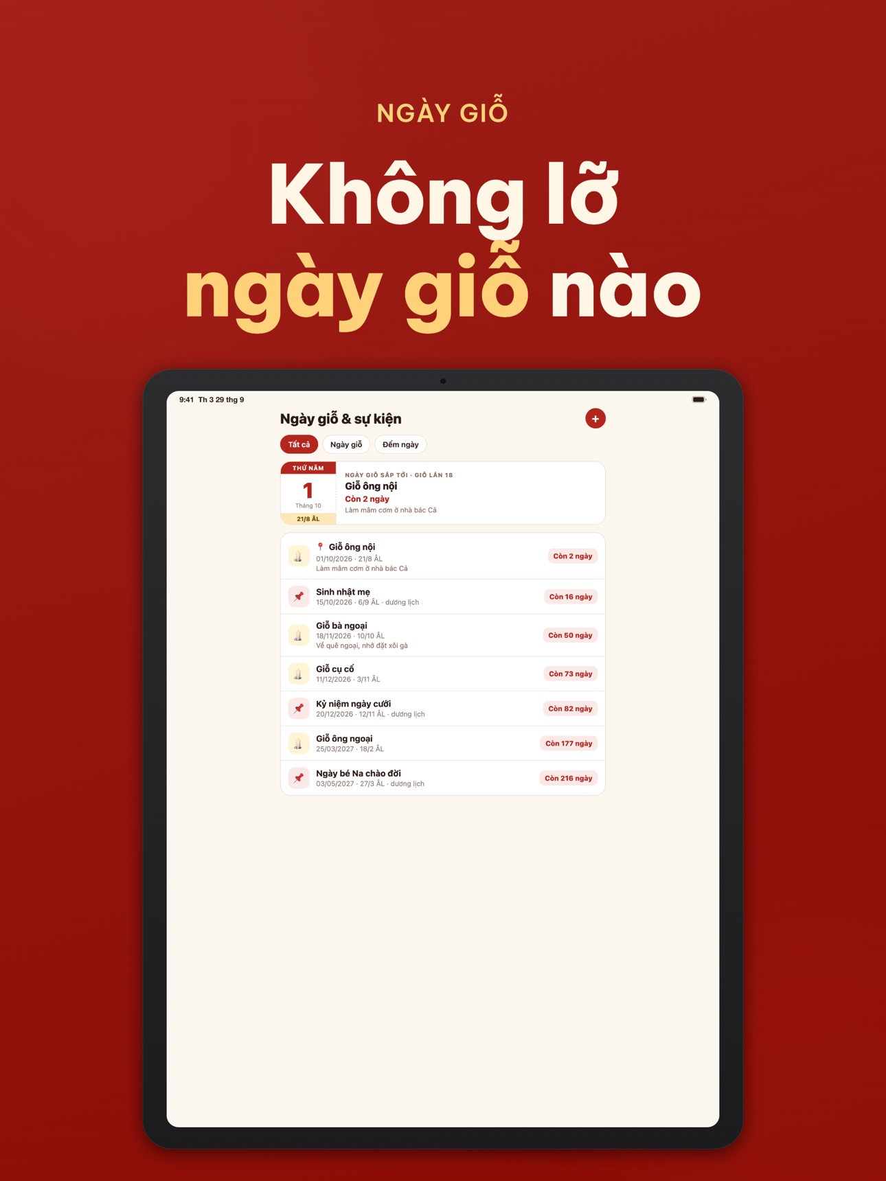 Screenshot 9 of Sổ Ngày Giỗ-Nhắc giỗ gia đình