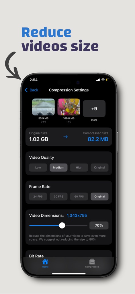 Compress videos - Size Reduce - Utilities App | MWM