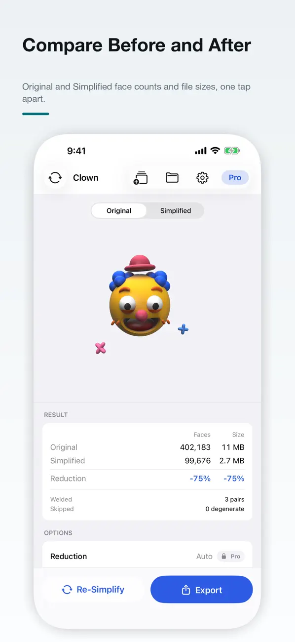 Screenshot #2 pour 3D Simplify