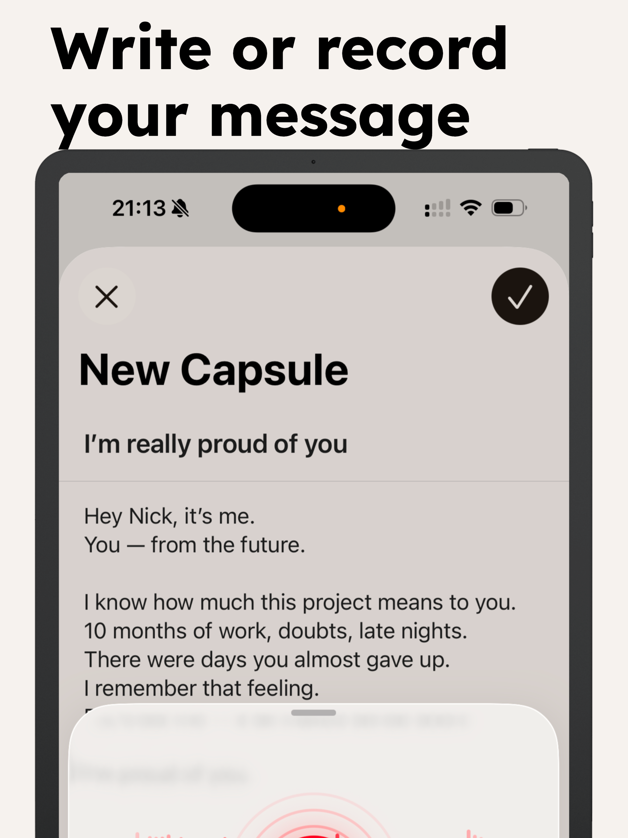 Futura: letter to future self