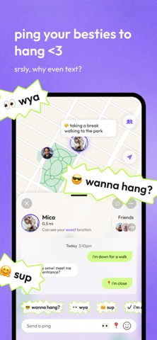 Ping: social map iPhone screenshot