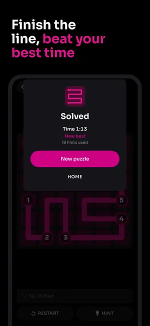 Pink Weave: One Line Puzzle screenshot 2