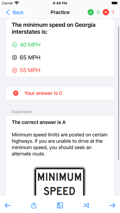 Georgia Driving Test - DMVCool Screenshot