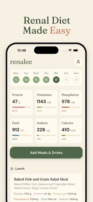 renalee — Kidney Diet screenshot 1
