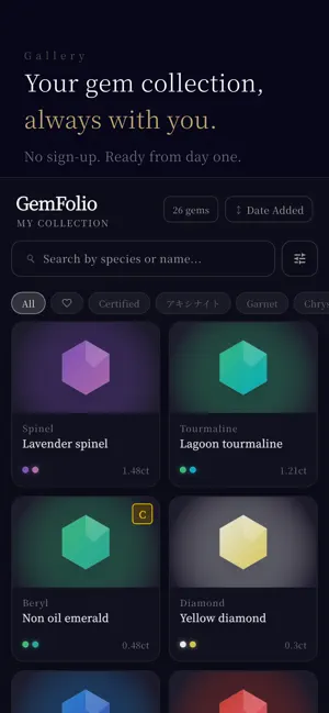 GemFolio screenshot 1