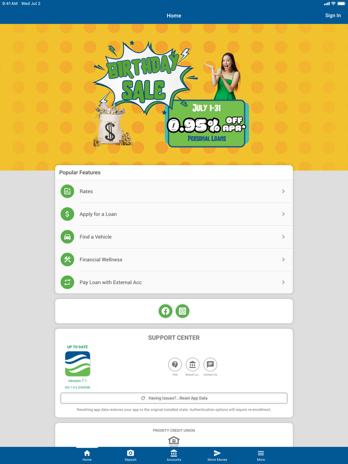 #1. Priority Credit Union (iOS) 由: Central Florida Postal Credit Union