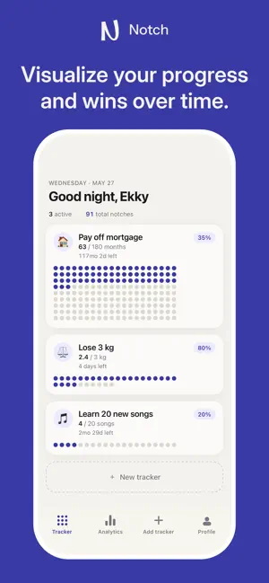 Notch: Goal Tracker & Dot Grid screenshot 3