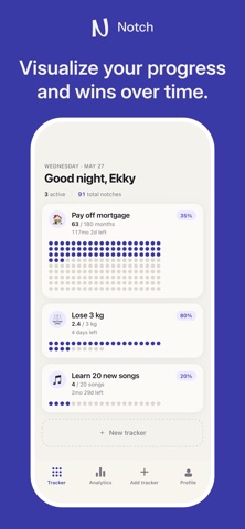 Notch: Goal Tracker & Dot Grid Screenshot 3 of 6