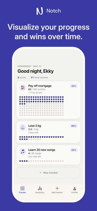 Notch: Goal Tracker & Dot Grid Screenshot 3 of 6
