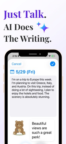 Bear Diary｜Journaling Lifelog iPhone screenshot