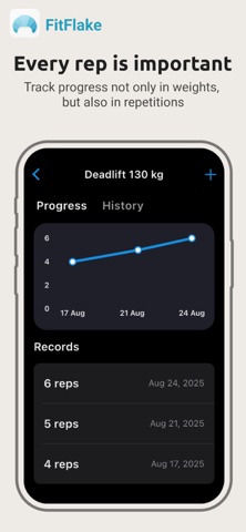 FitFlake Gym Records Tracker screenshot